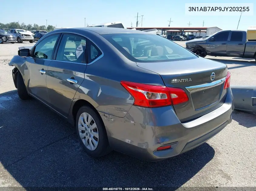 2018 NISSAN SENTRA VIN 3N1AB7AP9JY203255 — фото 3