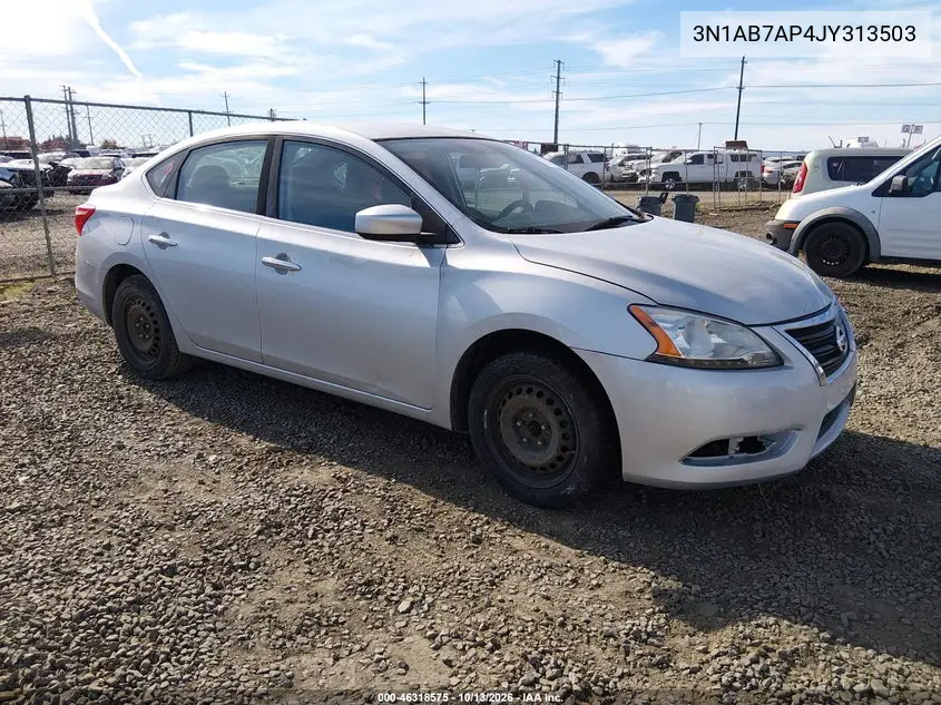NISSAN SENTRA 2018, VIN 3N1AB7AP4JY313503