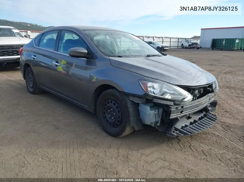 NISSAN SENTRA 2018, VIN 3N1AB7AP8JY326125