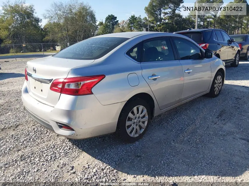 2018 NISSAN SENTRA VIN 3N1AB7AP0JY310422 — фото 4