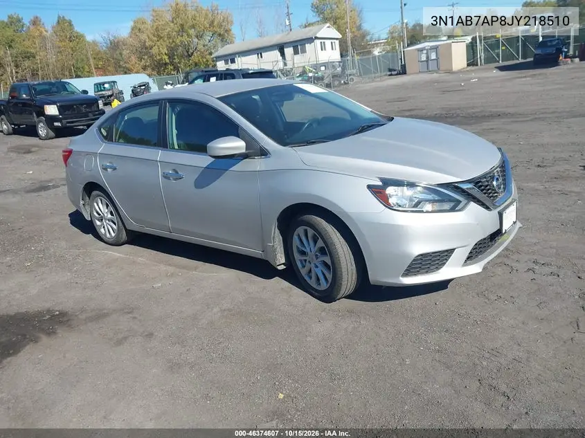 NISSAN SENTRA 2018, VIN 3N1AB7AP8JY218510