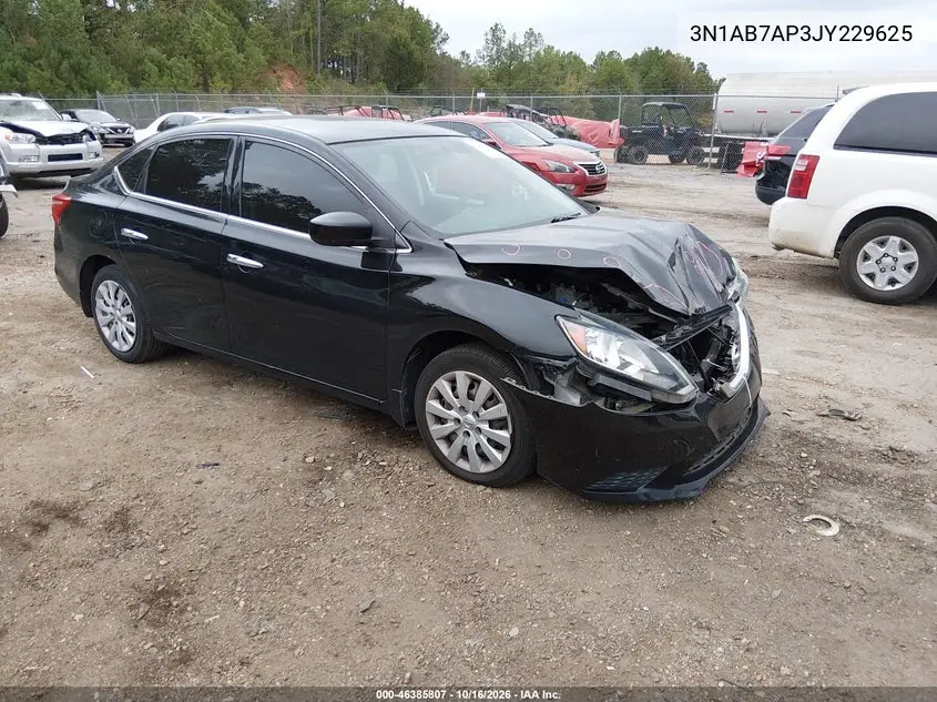 NISSAN SENTRA 2018, VIN 3N1AB7AP3JY229625