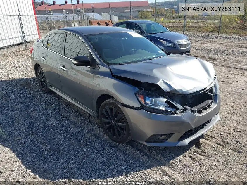 NISSAN SENTRA 2018, VIN 3N1AB7APXJY263111