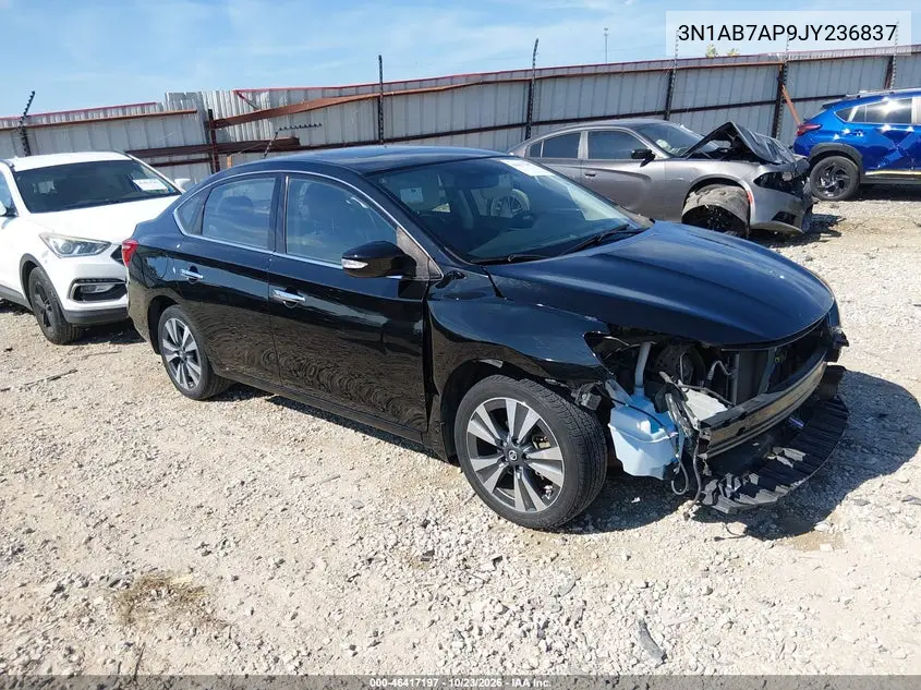 NISSAN SENTRA 2018, VIN 3N1AB7AP9JY236837