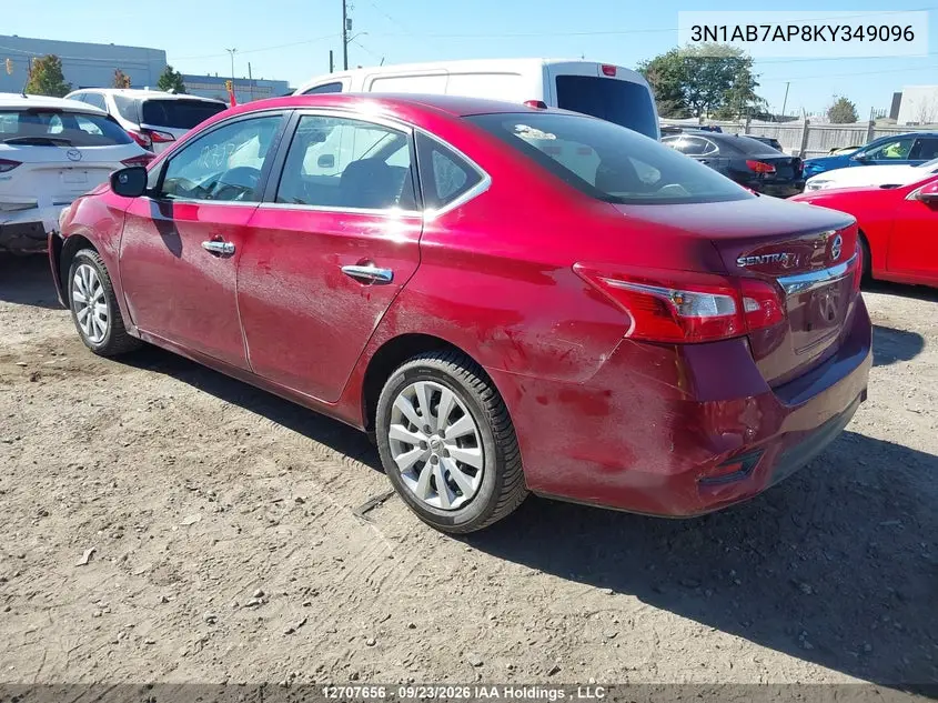 2019 NISSAN SENTRA VIN 3N1AB7AP8KY349096 — фото 3