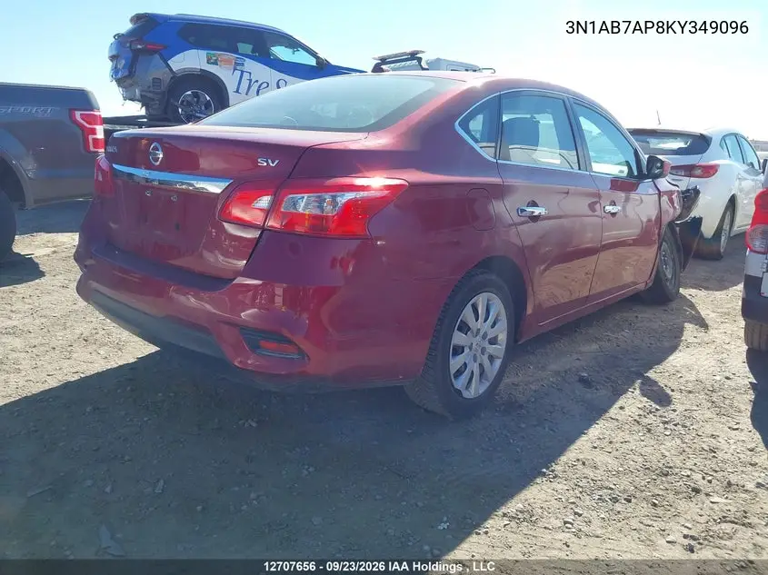 2019 NISSAN SENTRA VIN 3N1AB7AP8KY349096 — фото 4