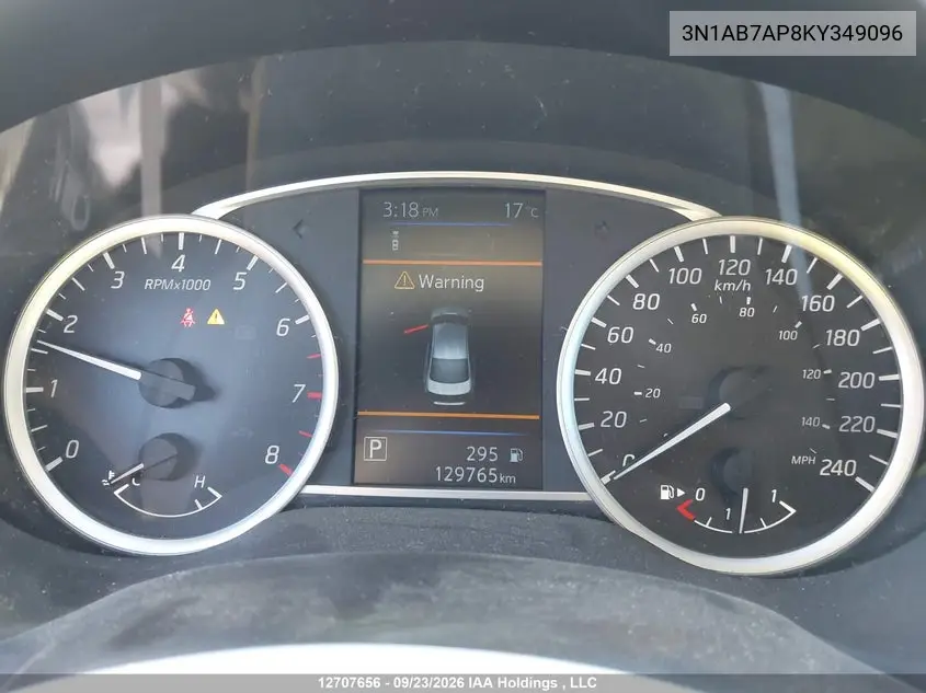 2019 NISSAN SENTRA VIN 3N1AB7AP8KY349096 — фото 7