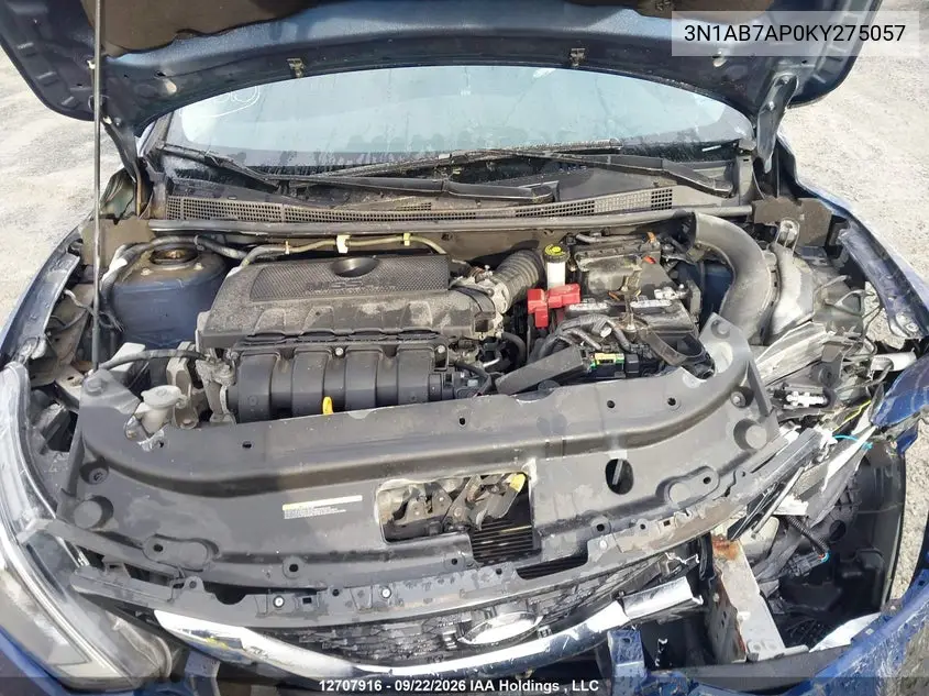 2019 NISSAN SENTRA VIN 3N1AB7AP0KY275057 — фото 10