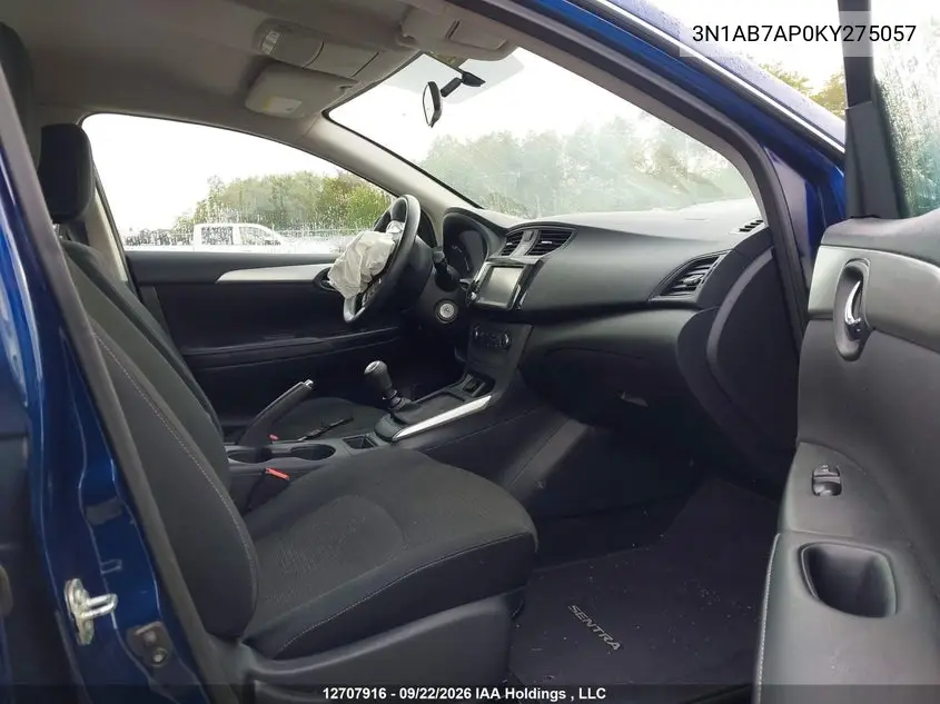 2019 NISSAN SENTRA VIN 3N1AB7AP0KY275057 — фото 5