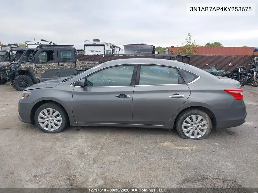 2019 NISSAN SENTRA VIN 3N1AB7AP4KY253675 — фото 14