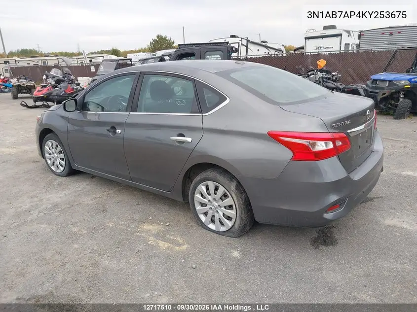 2019 NISSAN SENTRA VIN 3N1AB7AP4KY253675 — фото 3