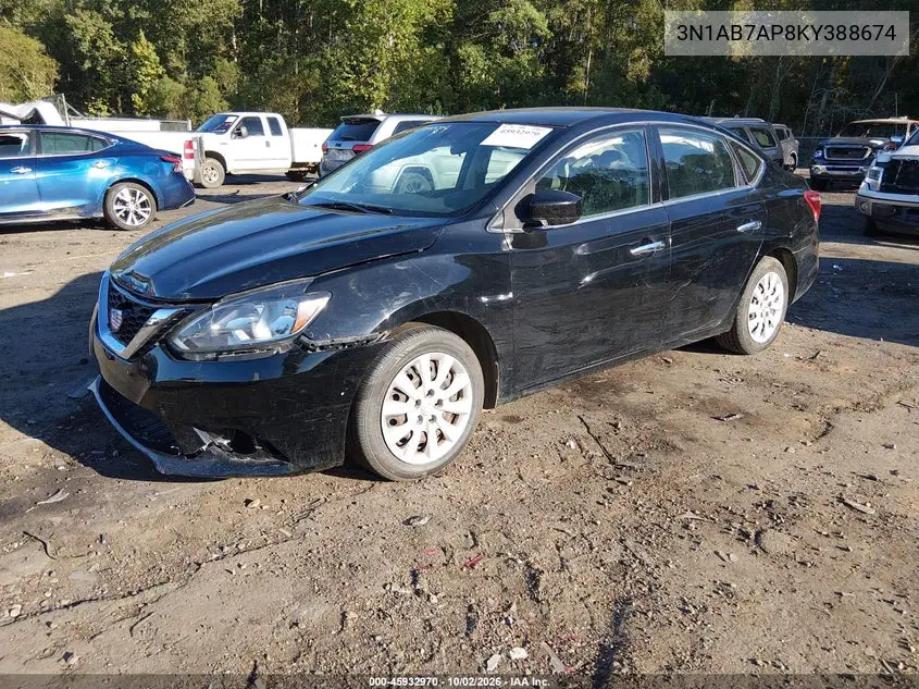 2019 NISSAN SENTRA VIN 3N1AB7AP8KY388674 — фото 2