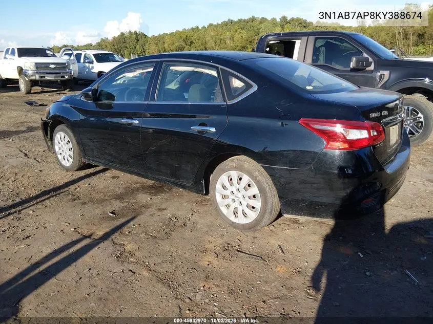 2019 NISSAN SENTRA VIN 3N1AB7AP8KY388674 — фото 3