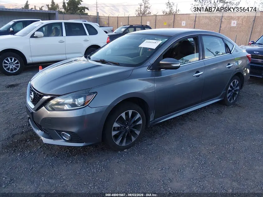 2019 NISSAN SENTRA VIN 3N1AB7AP5KY356474 — фото 2