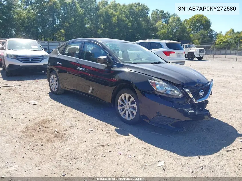 NISSAN SENTRA 2019, VIN 3N1AB7AP0KY272580