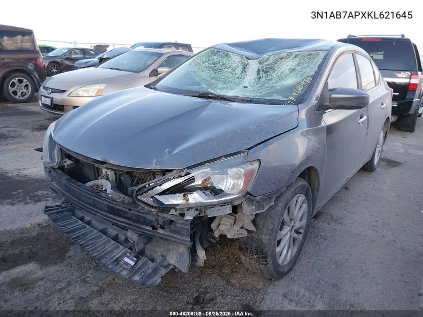 2019 NISSAN SENTRA VIN 3N1AB7APXKL621645 — фото 2