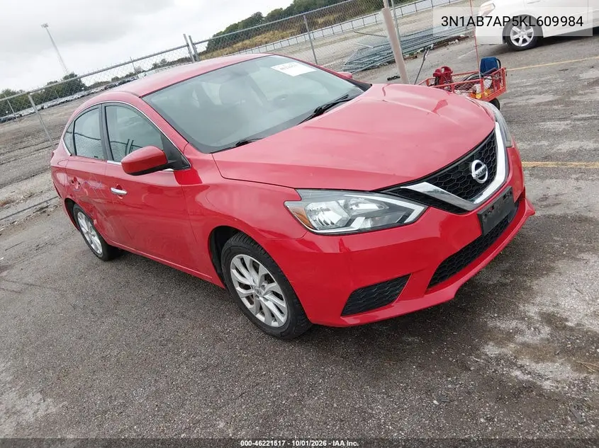 NISSAN SENTRA 2019, VIN 3N1AB7AP5KL609984