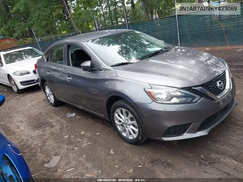 NISSAN SENTRA 2019, VIN 3N1AB7AP9KY433069