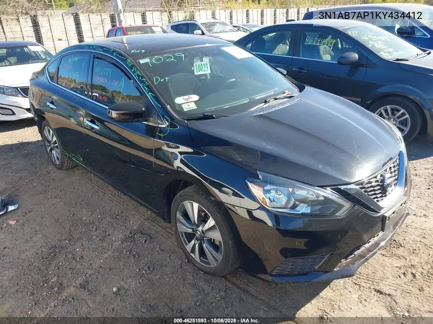 NISSAN SENTRA 2019, VIN 3N1AB7AP1KY434412