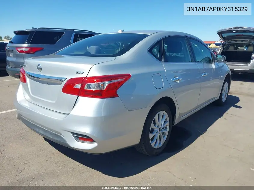 2019 NISSAN SENTRA VIN 3N1AB7AP0KY315329 — фото 4