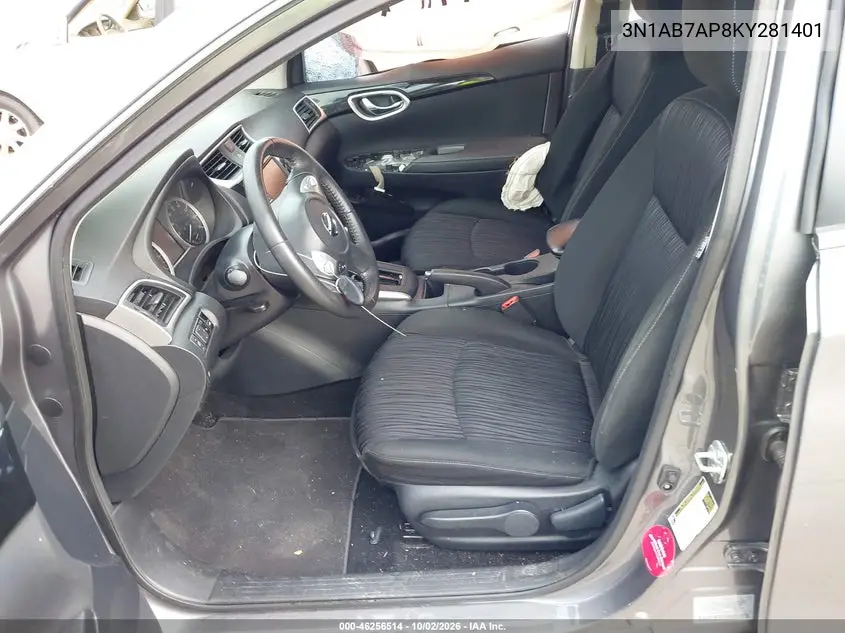 2019 NISSAN SENTRA VIN 3N1AB7AP8KY281401 — фото 5