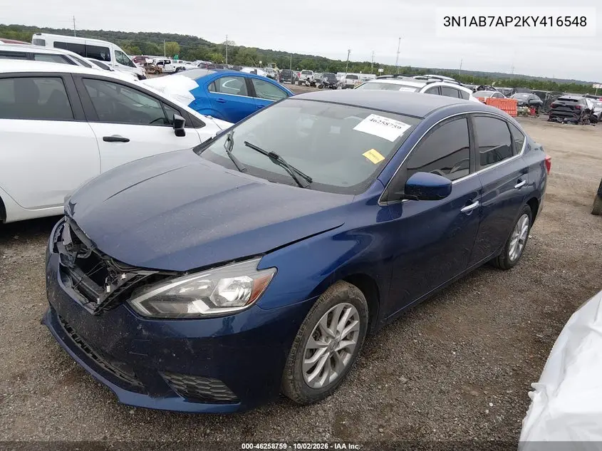 2019 NISSAN SENTRA VIN 3N1AB7AP2KY416548 — фото 2