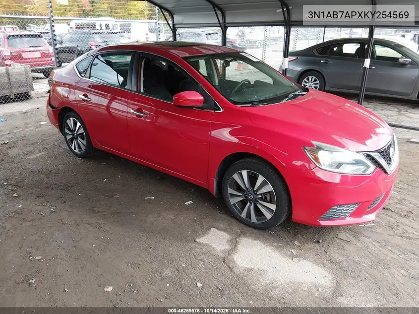 NISSAN SENTRA 2019, VIN 3N1AB7APXKY254569