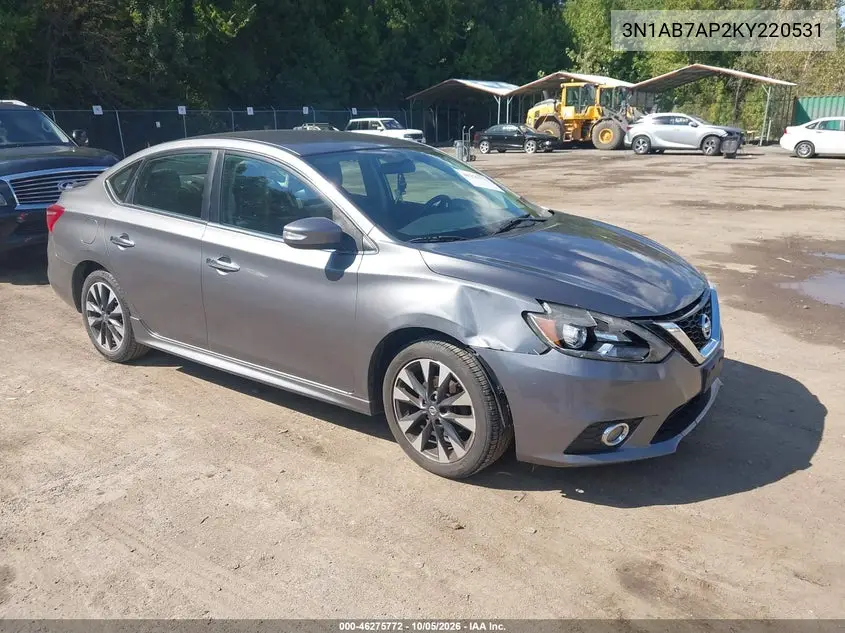 NISSAN SENTRA 2019, VIN 3N1AB7AP2KY220531