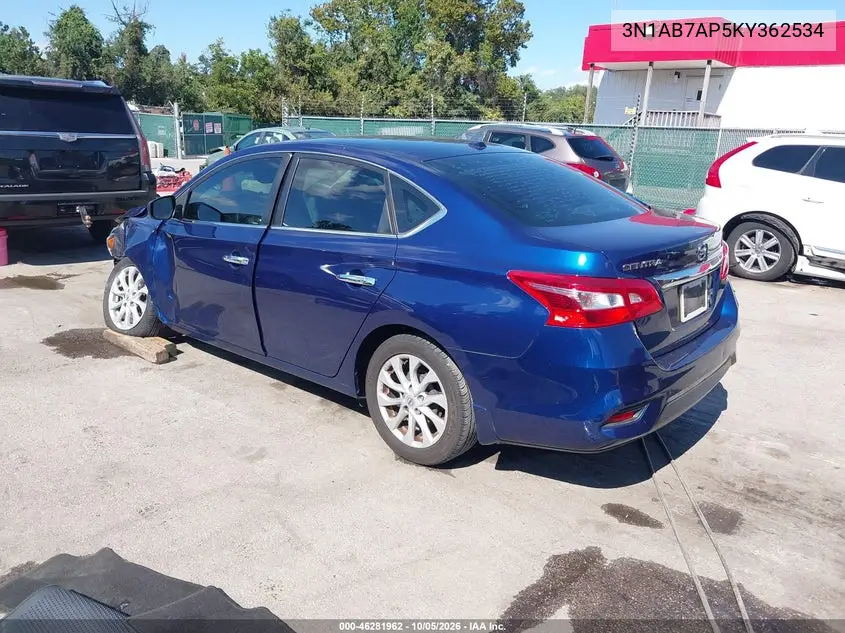 2019 NISSAN SENTRA VIN 3N1AB7AP5KY362534 — фото 3