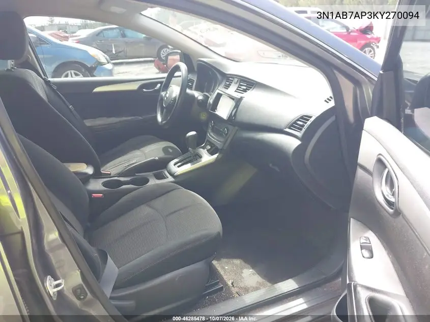 2019 NISSAN SENTRA VIN 3N1AB7AP3KY270094 — фото 5