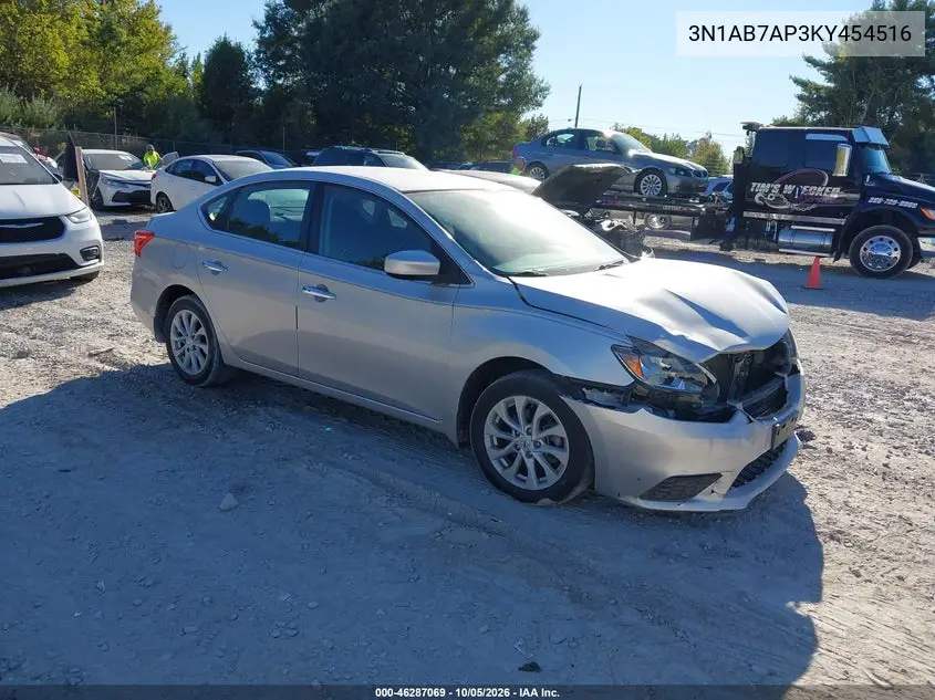 NISSAN SENTRA 2019, VIN 3N1AB7AP3KY454516