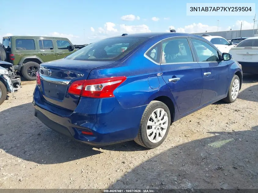 2019 NISSAN SENTRA VIN 3N1AB7AP7KY259504 — фото 4