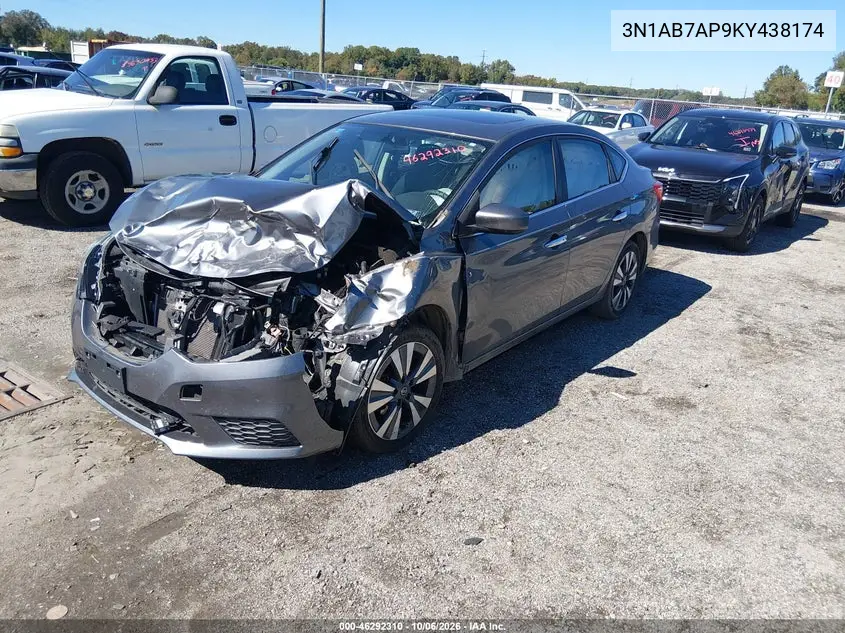 2019 NISSAN SENTRA VIN 3N1AB7AP9KY438174 — фото 2