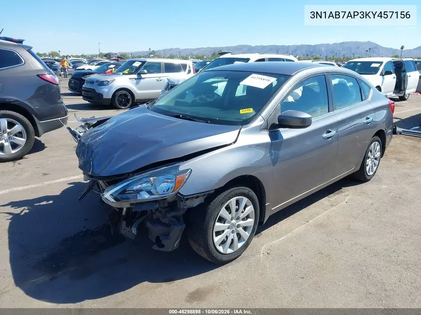 2019 NISSAN SENTRA VIN 3N1AB7AP3KY457156 — фото 2