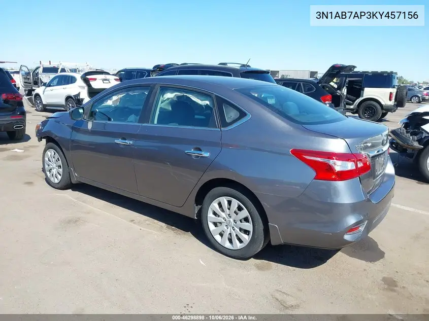 2019 NISSAN SENTRA VIN 3N1AB7AP3KY457156 — фото 3