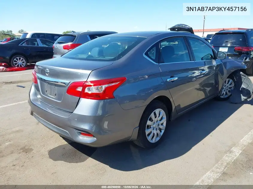 2019 NISSAN SENTRA VIN 3N1AB7AP3KY457156 — фото 4
