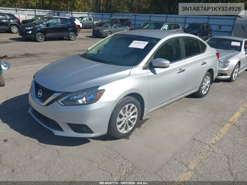 2019 NISSAN SENTRA VIN 3N1AB7AP1KY324928 — фото 2