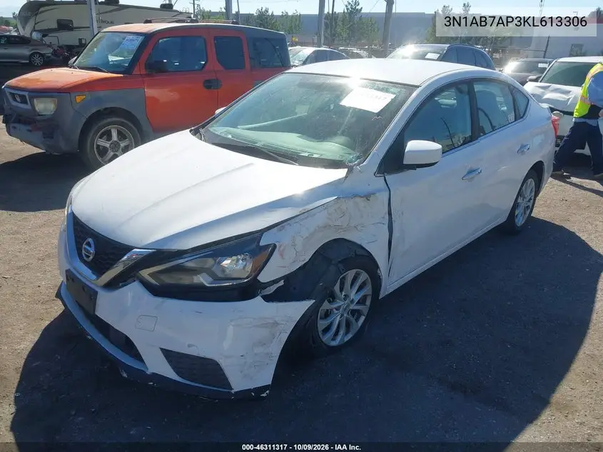 2019 NISSAN SENTRA VIN 3N1AB7AP3KL613306 — фото 2