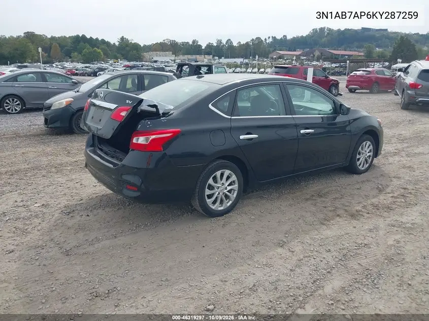 2019 NISSAN SENTRA VIN 3N1AB7AP6KY287259 — фото 4