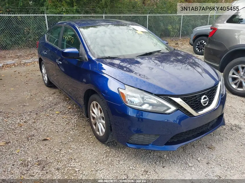 NISSAN SENTRA 2019, VIN 3N1AB7AP6KY405455