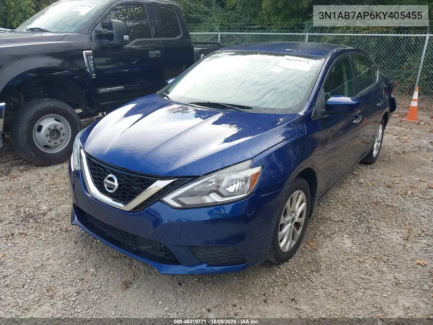 2019 NISSAN SENTRA VIN 3N1AB7AP6KY405455 — фото 2