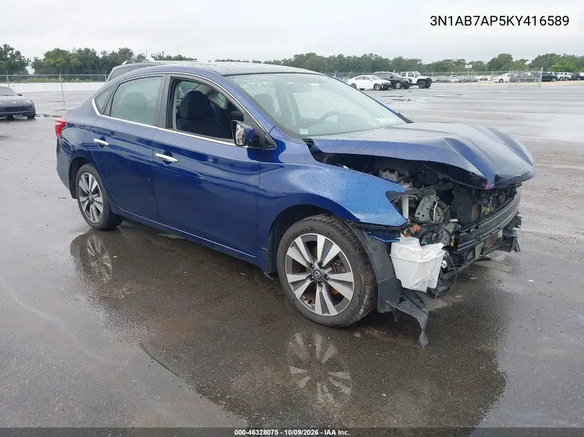 NISSAN SENTRA 2019, VIN 3N1AB7AP5KY416589