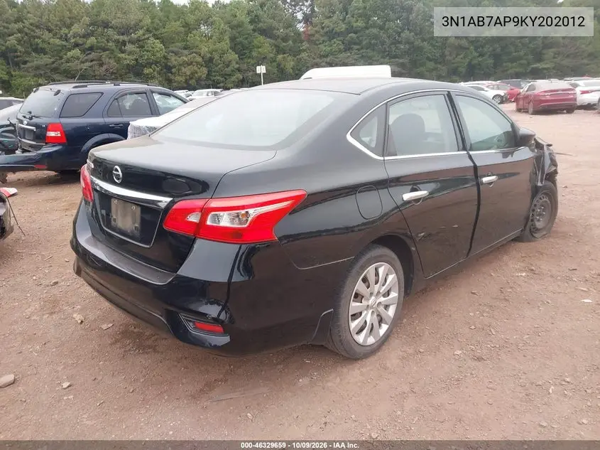 2019 NISSAN SENTRA VIN 3N1AB7AP9KY202012 — фото 4