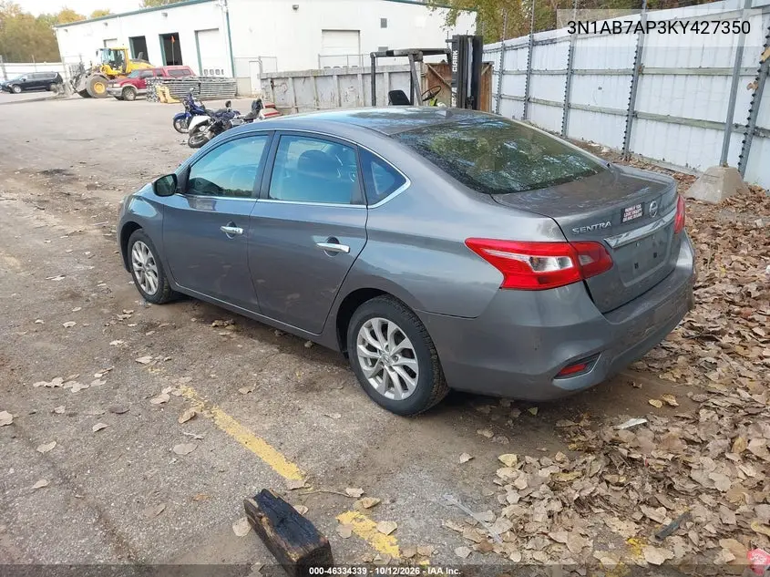 2019 NISSAN SENTRA VIN 3N1AB7AP3KY427350 — фото 3
