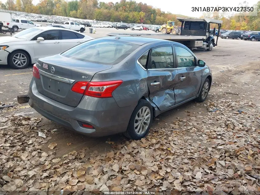 2019 NISSAN SENTRA VIN 3N1AB7AP3KY427350 — фото 4