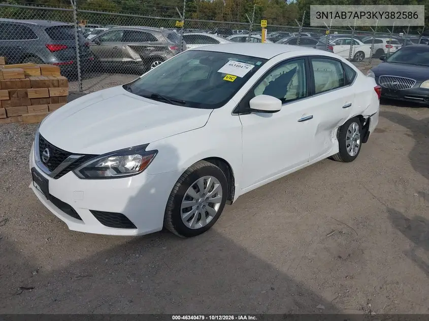 2019 NISSAN SENTRA VIN 3N1AB7AP3KY382586 — фото 2