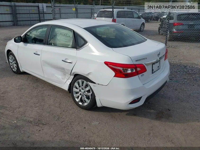 2019 NISSAN SENTRA VIN 3N1AB7AP3KY382586 — фото 3