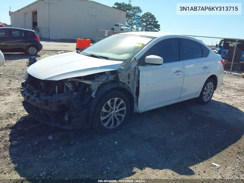 2019 NISSAN SENTRA VIN 3N1AB7AP6KY313715 — фото 2