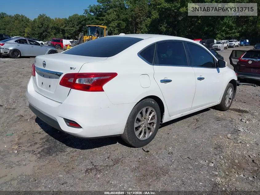 2019 NISSAN SENTRA VIN 3N1AB7AP6KY313715 — фото 4