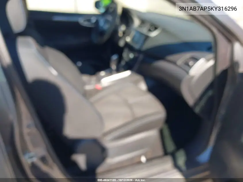 2019 NISSAN SENTRA VIN 3N1AB7AP5KY316296 — фото 5